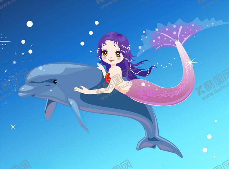 编号：68777409220819135430【酷图网】源文件下载-矢量卡通美人鱼