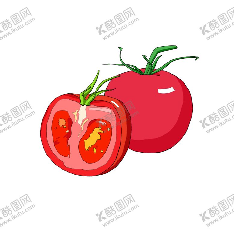 编号：68812302110323105747【酷图网】源文件下载-香甜可口水灵西红柿番茄素材