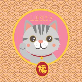 猫咪印花