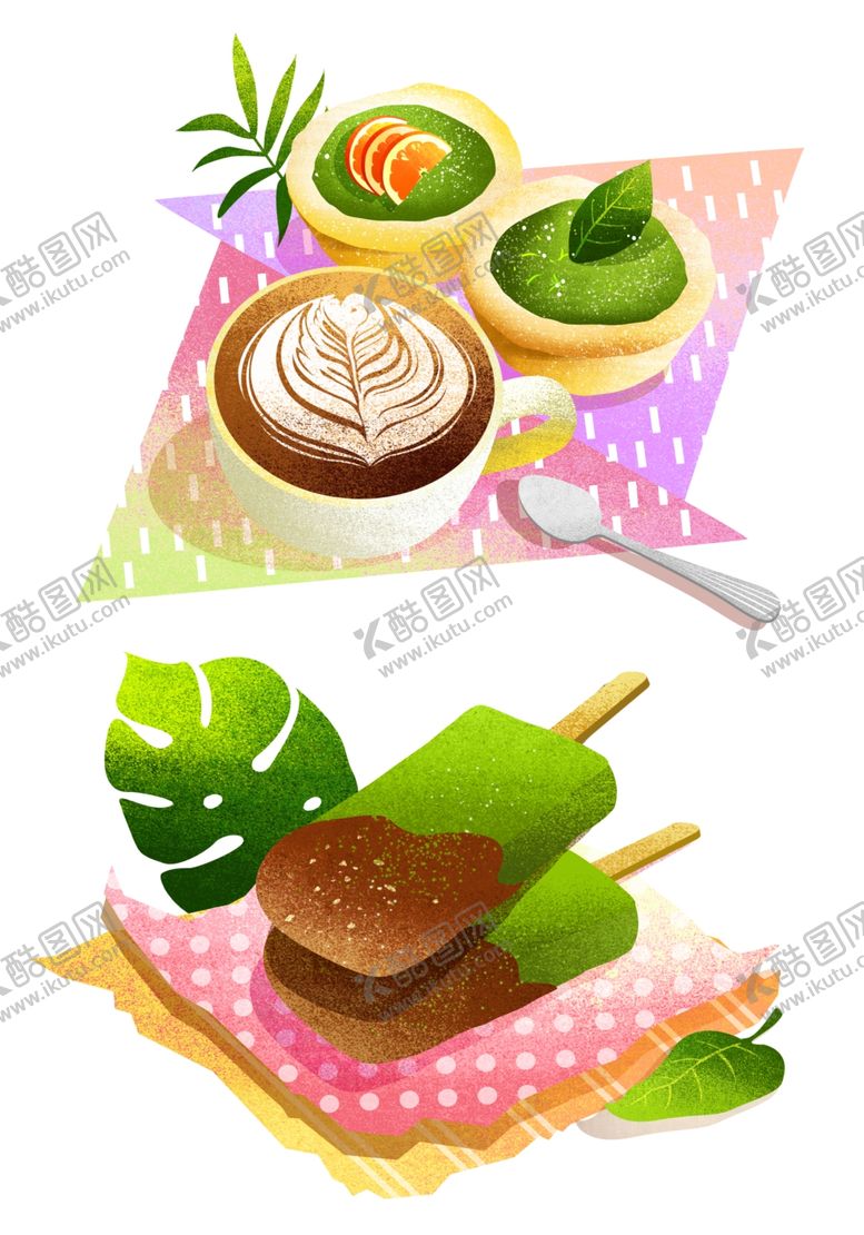 编号：50592605130056015461【酷图网】源文件下载-手绘美食海报图片