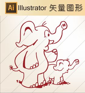 卡通剪纸动物剪纸简洁手绘