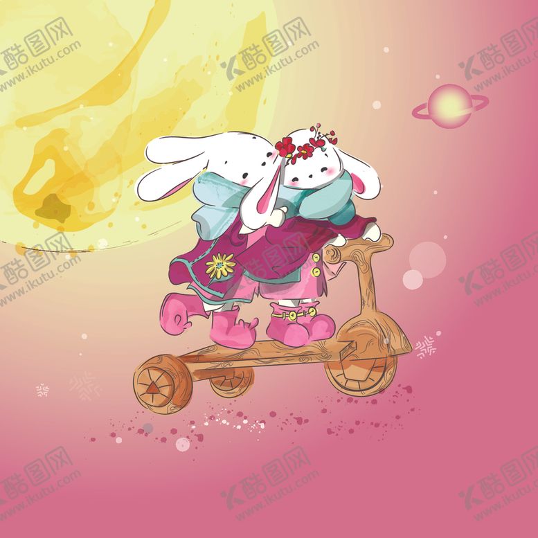 编号：59541309181016435269【酷图网】源文件下载-水彩卡通动物