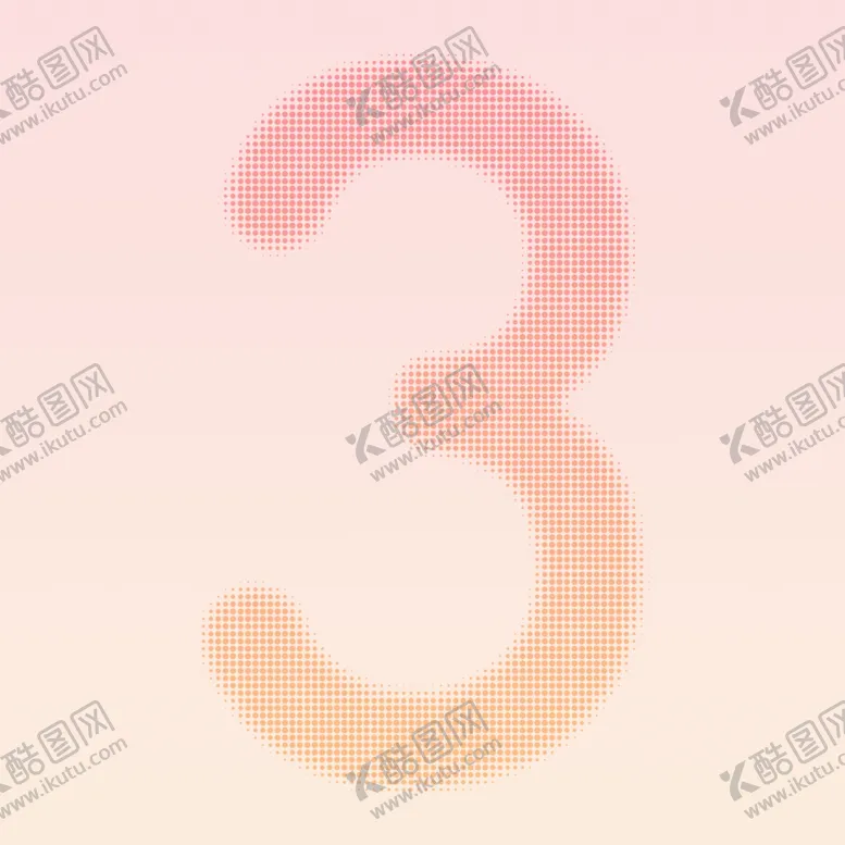 编号：45862801312352339941【酷图网】源文件下载-波点数字3
