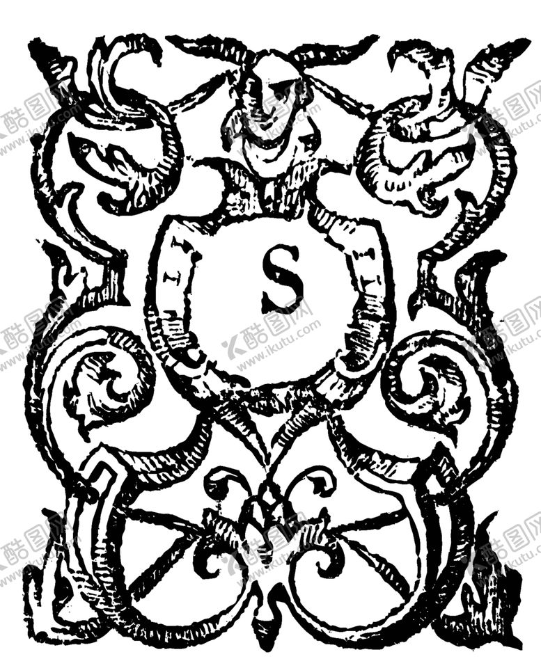 编号：82561309132153225774【酷图网】源文件下载-矢量英文复古装饰字母素材