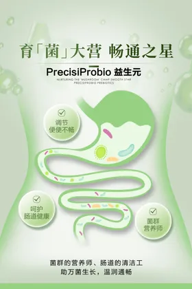肠胃益生元插画海报