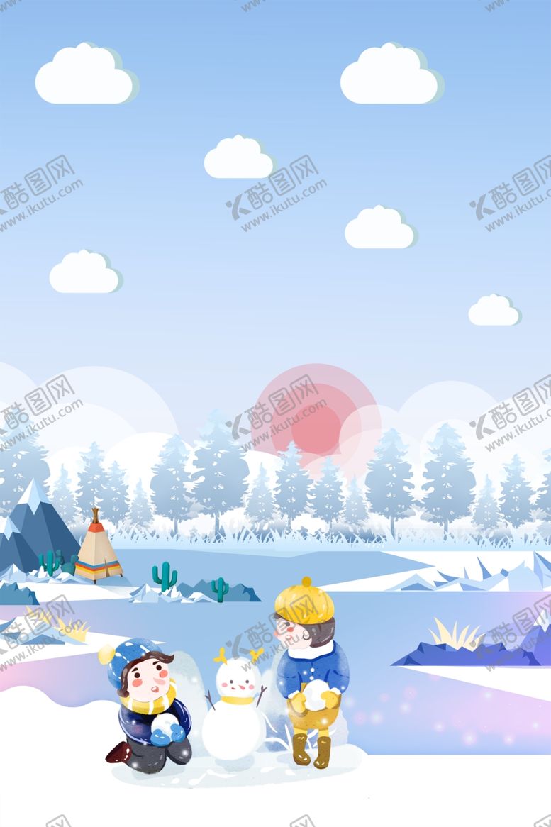 编号：73377105042051316037【酷图网】源文件下载-堆雪人