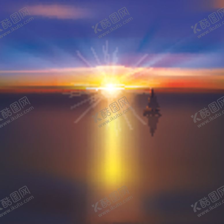 编号：22340407020949498802【酷图网】源文件下载-唯美海报背景风景日出极光素材