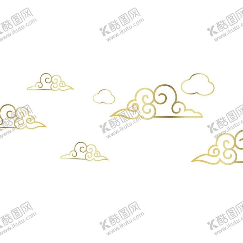 编号：36558201251756389850【酷图网】源文件下载-金色祥云矢量