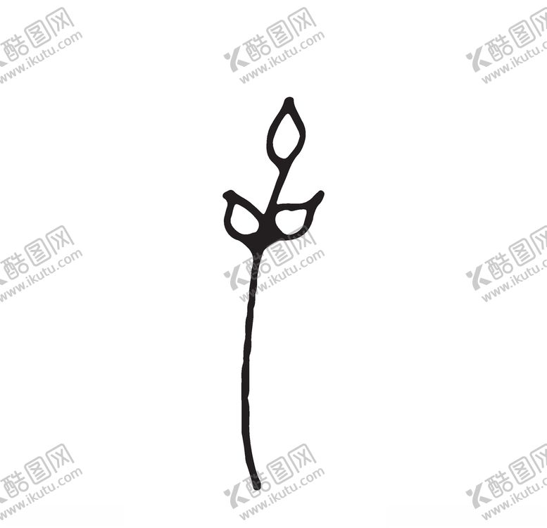 编号：61587710140458424678【酷图网】源文件下载-黑白涂鸦植物