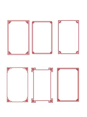 红色边框素材图片