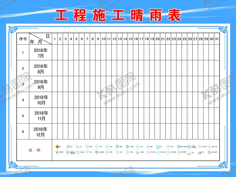 编号：98956505182120309818【酷图网】源文件下载-工程施工晴雨表