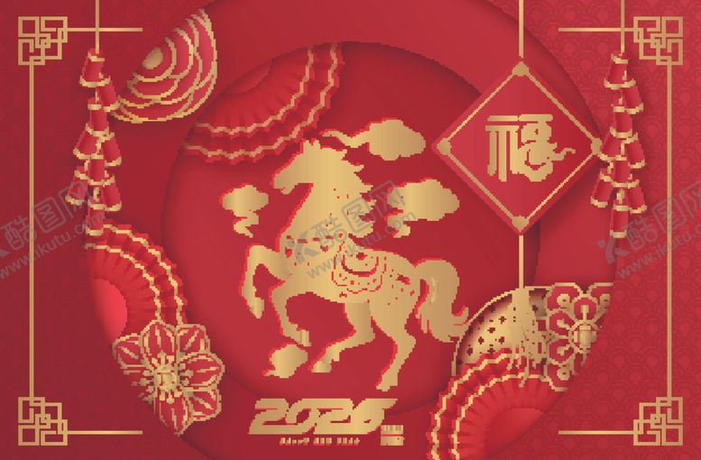 编号：24455004041108213621【酷图网】源文件下载-马年背景展板