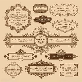 复古精美装饰性边框集合