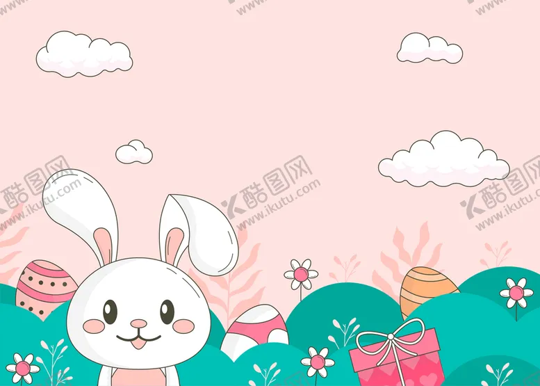 编号：52367809180054281538【酷图网】源文件下载-可爱兔子背景 