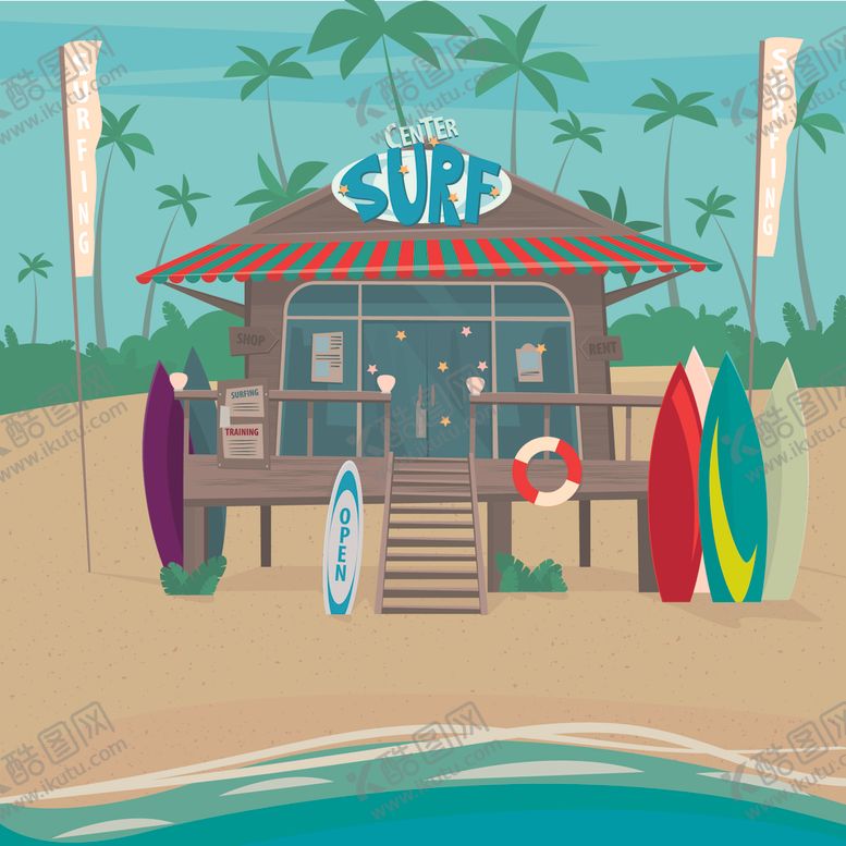 编号：84180909290219574988【酷图网】源文件下载-夏天海滩