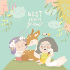 可爱卡通手绘儿童绘本插画