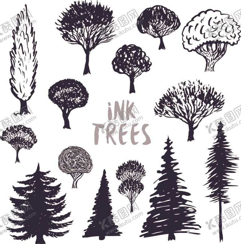 编号：67516609181038538827【酷图网】源文件下载-树木剪影