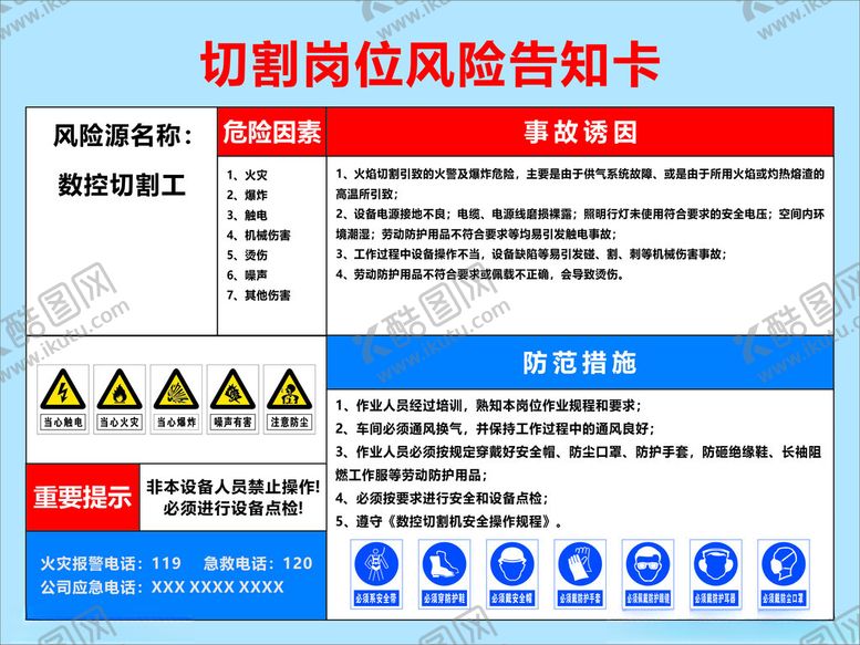 编号：92390102230813498912【酷图网】源文件下载-风险告知卡