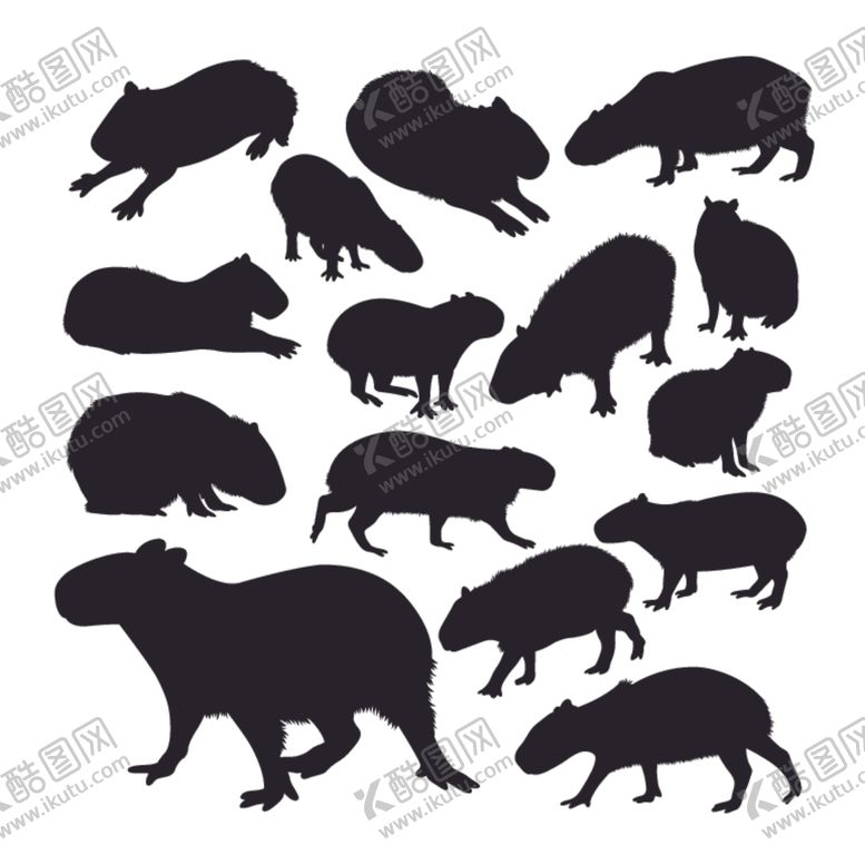 编号：91808609260017343377【酷图网】源文件下载-动物剪影