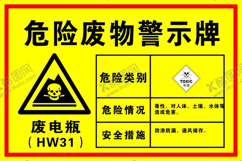 编号：68034905051133059710【酷图网】源文件下载-危险废物警示牌