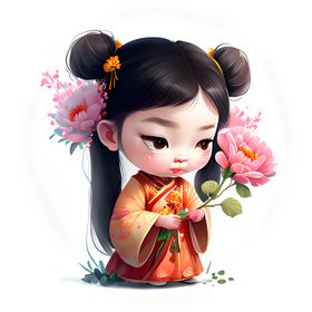 小姑娘插画