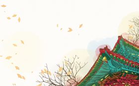 古风国潮意境复古海报背景素材