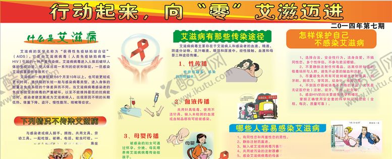 编号：72145206260112073765【酷图网】源文件下载-艾滋病健康宣传栏
