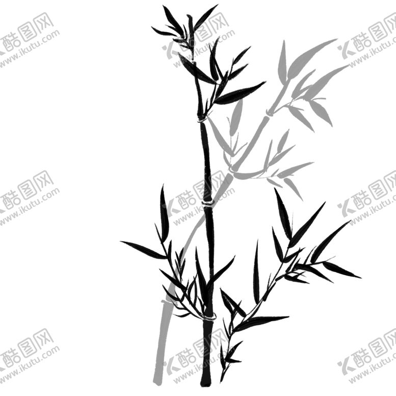 编号：96969409170243326847【酷图网】源文件下载-水墨竹子