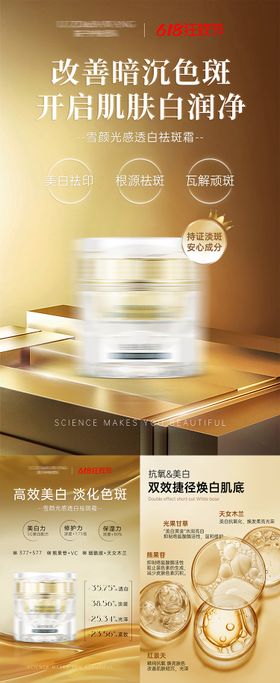 护肤品套盒系列海报