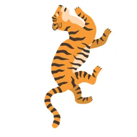 创意老虎插画图案