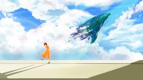 小清新简约创意海报图片温馨天空插画淡雅