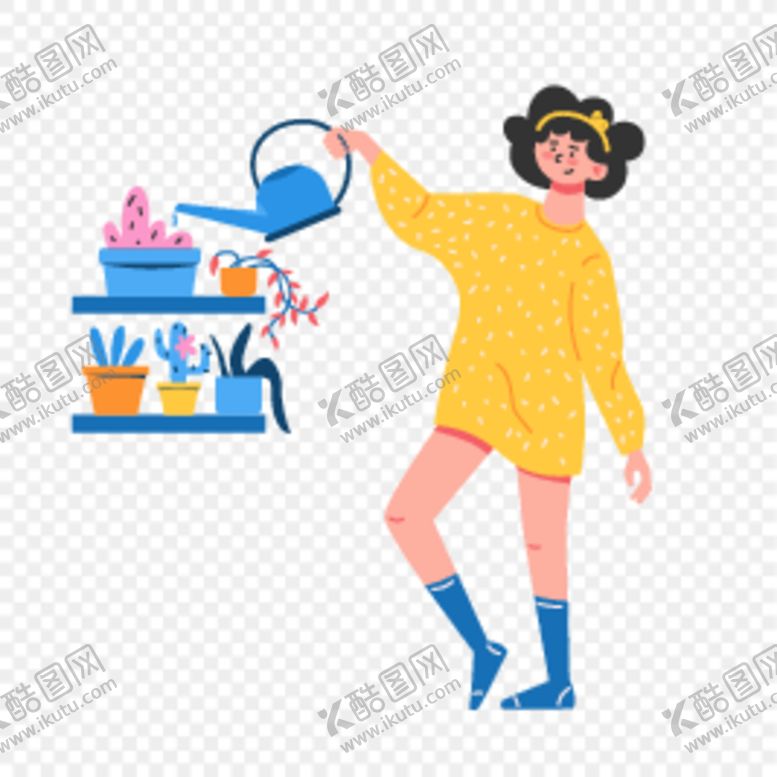 编号：24762401170051062785【酷图网】源文件下载-浇花插画