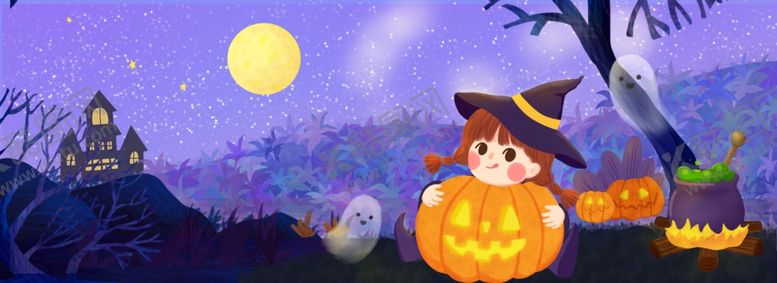 编号：96651309090348537193【酷图网】源文件下载-万圣节展板背景