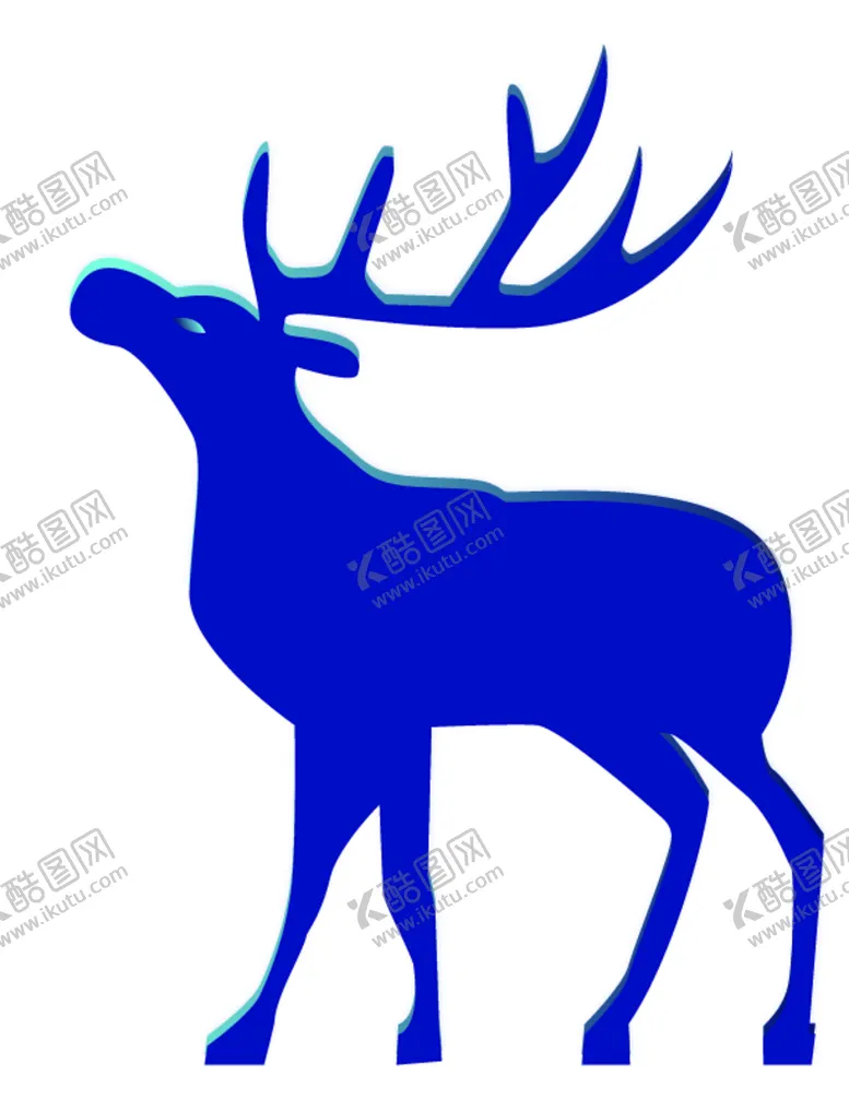 编号：12460709301246253802【酷图网】源文件下载-蓝色的鹿