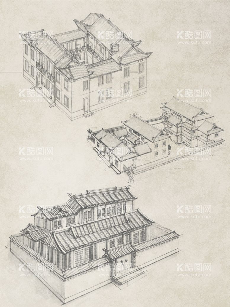 编号：28075609180217231896【酷图网】源文件下载-古建筑 线条