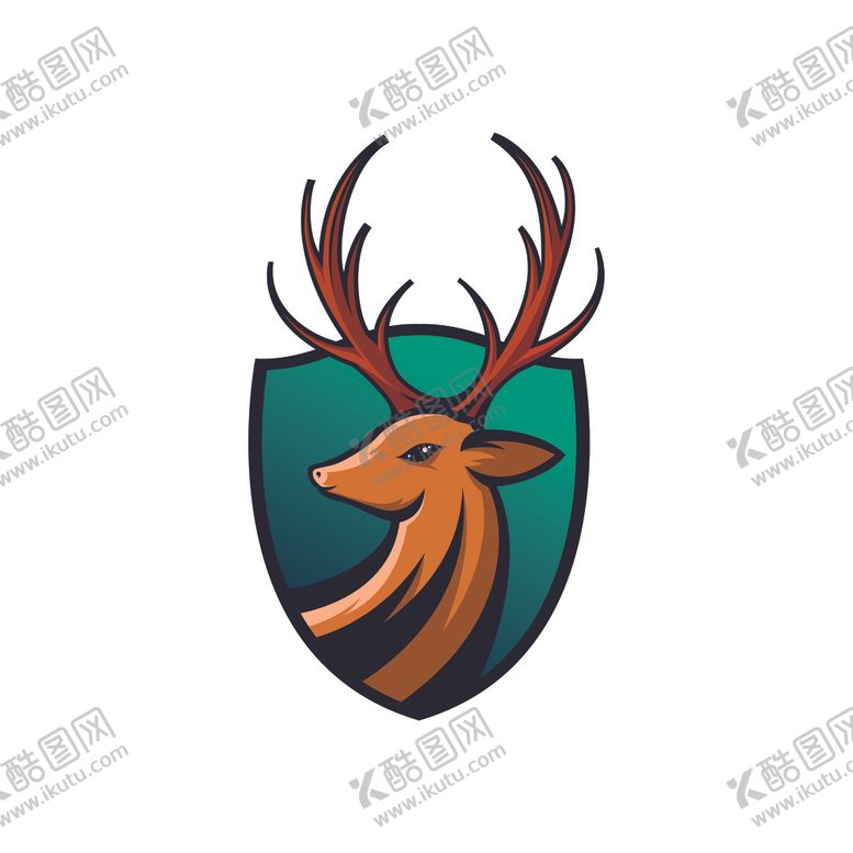 编号：67236709130918591488【酷图网】源文件下载-鹿头标志