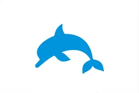 小海豚图标矢量