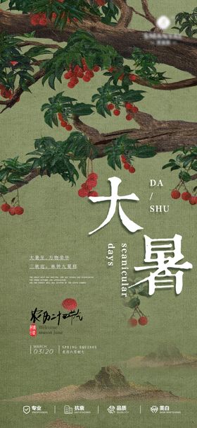 地产美业大暑节气海报