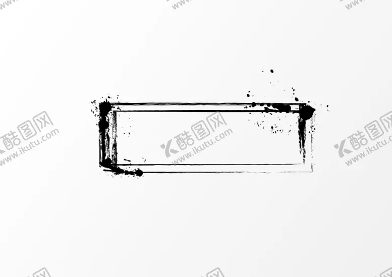 编号：79012609141759062746【酷图网】源文件下载-泼墨边框框元素