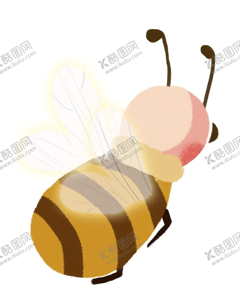 编号：55935003281744242029【酷图网】源文件下载-可爱蜜蜂背影插画