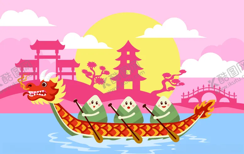 编号：22370906270241216687【酷图网】源文件下载-矢量端午龙舟
