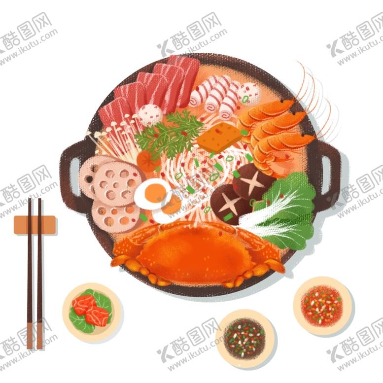 编号：16735207082000016504【酷图网】源文件下载-海鲜火锅