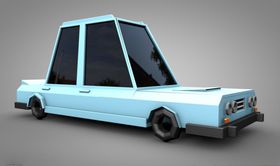 C4D模型汽车出租车