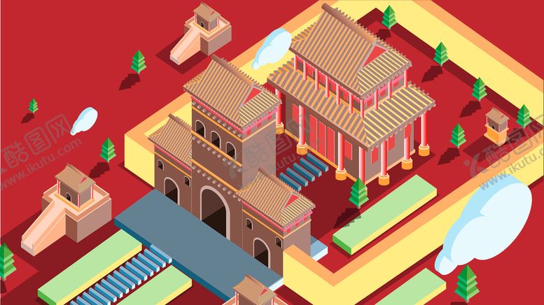 编号：39524609170926128235【酷图网】源文件下载-城市地标建筑插画手绘