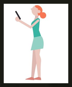 手绘女孩女人优雅美漂亮