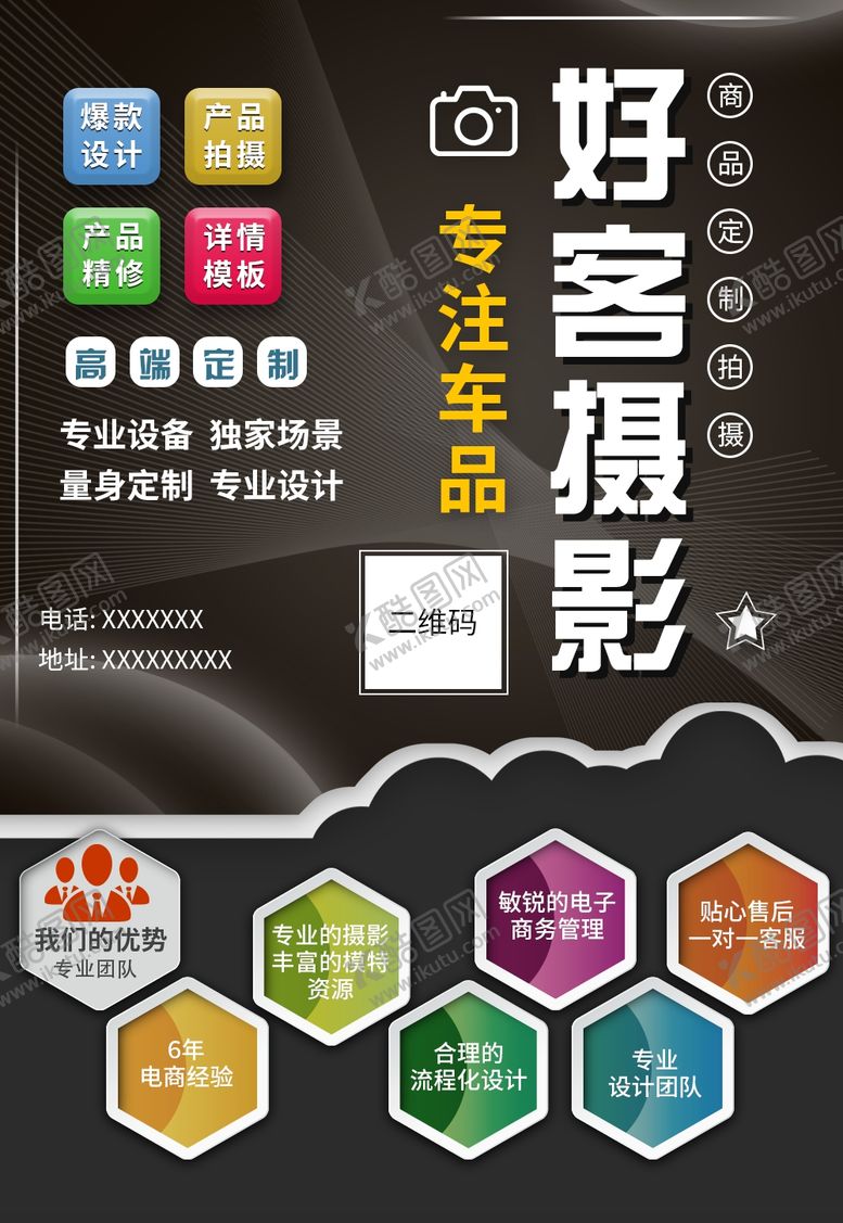 编号：65627204192120011840【酷图网】源文件下载-摄影店铺宣传海报