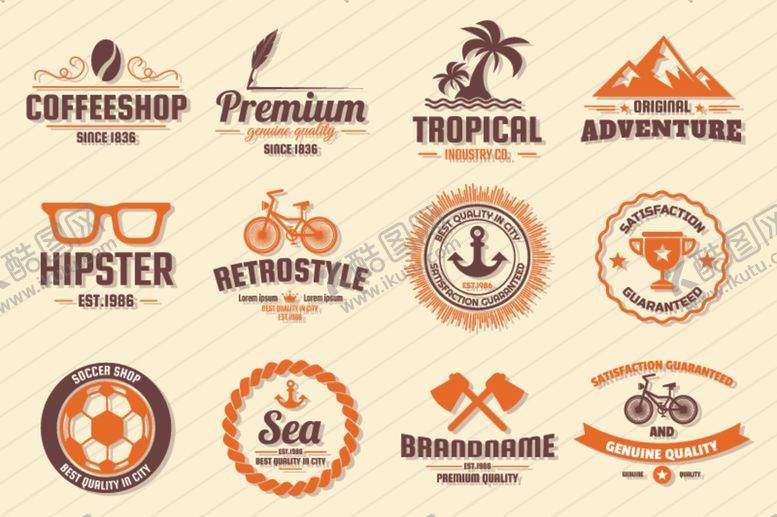 编号：14683309101045368554【酷图网】源文件下载-复古徽标