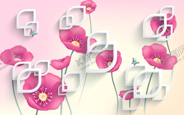 编号：38991309291128359041【酷图网】源文件下载-花卉背景墙