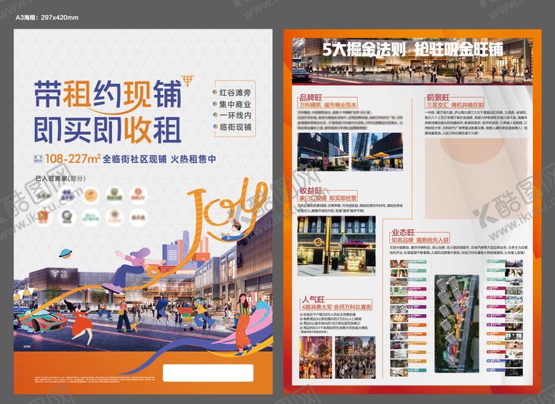 编号：24564207281555475262【酷图网】源文件下载-商铺商业街海报单页