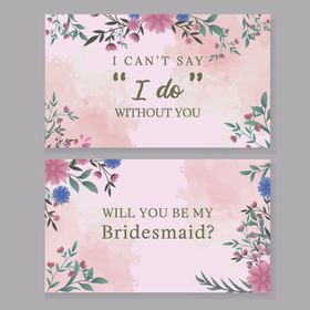 婚礼伴娘邀请卡片设计